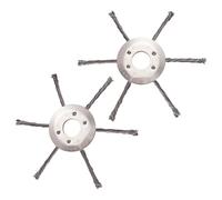 AGSYFFD Lot de 2 Steel wire Grass Trimmer Head, 200mmTete Debroussailleuse Universelle, Compatible Tondeuse à Essence Remplacement Tete Brosse Debroussailleuse