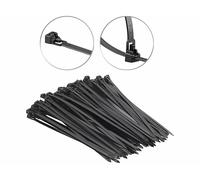 100 colliers de serrage réutilisables, coloris noir - 250 x 7,6 mm [AGT]