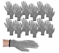 AGT 12 paires de gants de travail enduits de PU - taille L / 9