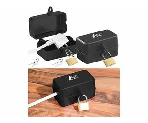 AGT 2 boîtiers de protection avec cadenas pour fiche d'alimentation électrique