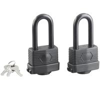 AGT : 2 cadenas à anse XXL avec 3 clés, IP44 G