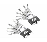 2 cadenas à clé - en laiton, acier et aluminium - 43 mm [AGT]