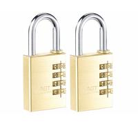 AGT 2 cadenas à code 4 chiffres - Laiton - 38 mm