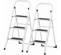 AGT : 2 escabeaux avec 3 marches et barre de maintien - Supportent jusqu'à 150 kg G