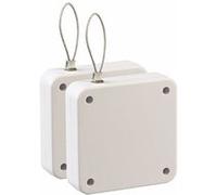 AGT Ferme-portes automatiques 2 pièces avec cordon coulissant, coloris blanc