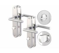 AGT 2 garnitures en inox pour porte de WC/salle de bains