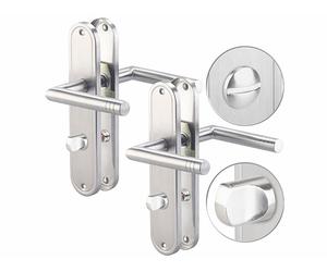 AGT 2 garnitures en inox pour porte de WC/salle de bains