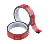 AGT 2 rubans adhésifs acryliques noirs 2,5 cm x 3 m