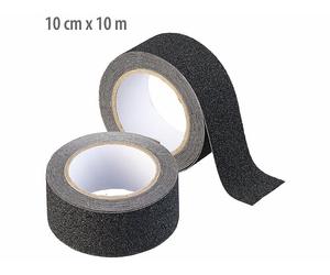 AGT 2 rubans adhésifs antidérapants noirs 10 cm x 10 m