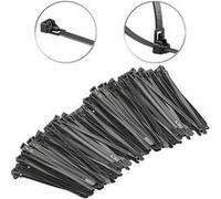 : 200 colliers de serrage réutilisables - Noir - 150 x 7,6 mm