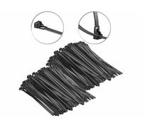 AGT : 200 colliers de serrage réutilisables - Noir - 200 x 7,6 mm G