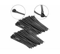 200 colliers de serrage réutilisables - Noir - 250 x 7,6 mm [AGT]
