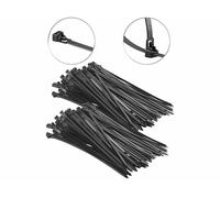 AGT : 200 colliers de serrage réutilisables - Noir - 300 x 7,6 mm G