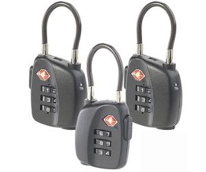 AGT 3 cadenas TSA pour valise avec code 3 chiffres - Arceau souple