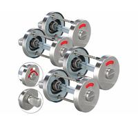 AGT 4 rosettes rondes pour porte avec verrou et indicateur d'occupation