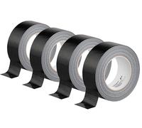 AGT : 4 rubans adhésifs 50 m résistants aux déchirures - Noir Noir G