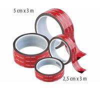 AGT 4 rubans adhésifs acryliques noirs - Pack