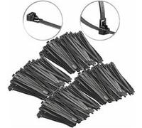 AGT : 400 colliers de serrage réutilisables - Noir - 150 x 7,6 mm G