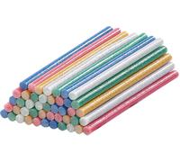 AGT 50 bâtonnets de colle Ø11mm pour pistolet à colle - Multicolores à paillettes