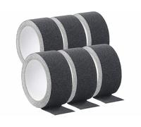 AGT 6 rubans adhésifs antidérapants et résistants à l'eau - 4 m - Ø 48 mm - Noir