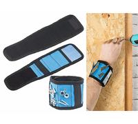 AGT Bracelet magnétique pour clous et vis avec 6 aimants, élastique et mini-poche