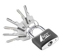 AGT Cadenas à clé - en laiton, acier et aluminium - 43 mm