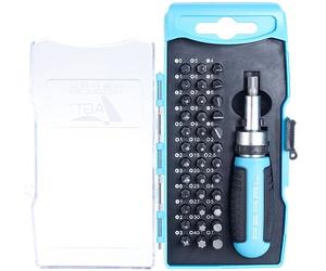 AGT Coffret de vissage 38 pièces avec tournevis à cliquet