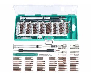 AGT Coffret de vissage 62 pièces avec tournevis pour appareils électroniques