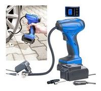 AGT Compresseur d'air 12 V / 230 V sans fil avec manomètre à écran LCD ALP-120