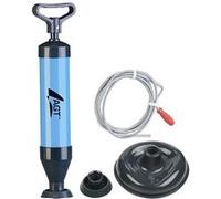 AGT Déboucheur de canalisation à ventouse avec 2 accessoires et furet 3 m