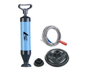 AGT Déboucheur de canalisation à ventouse avec 2 accessoires et furet 5 m