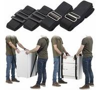 AGT : Double sangle de portage pour 2 personnes, supporte jusqu'à 360 kg noir G