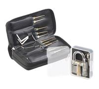 AGT Kit de crochetage 30 pièces avec serrure d'entraînement et étui