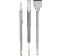AGT Professional 3 burins pointu/bêche/plat pour système SDS-Plus