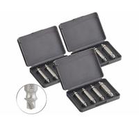 AGT Professional 3 kits de 4 extracteurs de vis endommagées en acier HSS