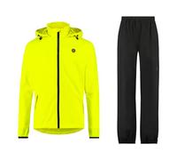Agu Go Rain Essential Jacket And Pants Set Jaune S Homme Black / Yellow