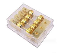 AGU Porte-fusible avec fusible 60 A et bloc de distribution d'alimentation 2/3/4 positions Boîtier en alliage de zinc pour audio de voiture 12-48 V Applications électriques industrielles (1 à 4)