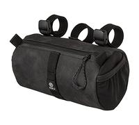 AGU Sacoche de Guidon pour Vélo Roll Bag, Sacoche de Guidon 1,5 litres, Hydrofuge, Réfléchissante, Montage Simple, 100% Polyester Recyclé - Noir Réfléchissant
