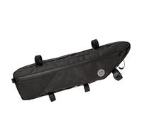 AGU Sacoche Vélo Tube 3L Bikepacking, Sacoche de Cadre, Hydrofuge, Réfléchissante, Montage Simple, 100% Polyester Recyclé - Noir Réfléchissant