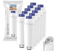 Agua Next Filtre à Eau pour Machine à Café, Cartouches Filtrantes pour Machine à Expresso Delonghi Dinamica, pièces de rechange compatibles avec les séries DLSC002 ETAM ESAM ECAM EVO- 10 pièces