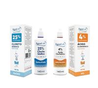 Agualab Kit minéral pour traitement de l'eau (2 x 140 ml) - Solution activatrice et minérale - Sceau de sécurité - Fabriqué en Espagne