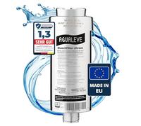 AGUALEVE Filtre de douche - Filtre à eau de douche - En chrome - Contre le calcaire, les métaux lourds, le chlore, la saleté, a un effet bactériostatique - Pour une peau et des cheveux plus beaux