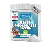 AGUALEVE® Phosstop 1 kg | lie phosphates après la lutte contre les algues et empêche ainsi la formation de nouvelles algues | pour bassins à poissons et baignade | Fabriqué en Allemagne | pour 20000 l