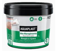 Aguaplast Remplissage élevé, mastic en pâte remplissages élevés sur mur et bois, renforcé de fibres, remplit jusqu'à 2 cm sans retrait - 1 kg