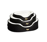 Agui AG10004 Diamond Oval Bed Lit pour Animaux de Compagnie Noir Taille S 55 x 45 x 17 cm
