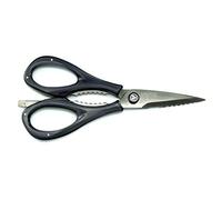 aguiole Évolution - Ciseaux professionnels de cuisine 7 fonctions - Lames détachables en acier inoxydable - Poignées ABS - Design Acidulé coloris noir - 22.5 x 10 x 1cm