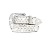 AGUTALITHIC Ceinture Boucle Strass en Forme De Cœur Sangle à Paillettes Scintillantes Style Western Clouté pour Jeans, Pantalons Et Robes(110cm/43, H)