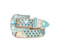 AGUTALITHIC Ceinture Boucle Strass en Forme De Cœur Sangle à Paillettes Scintillantes Style Western Clouté pour Jeans, Pantalons Et Robes(100cm/39, A)