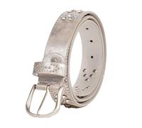 AGUTALITHIC Ceinture en Cuir Cowgirl Cowboy Ornée De Strass à Porter avec Un Jean/Pantalon Sangle De Taille avec Strass Et Boucle Argentée Western(120cm/47, Silver)