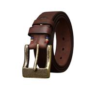 AGUTALITHIC Ceinture en Cuir De Vache pour Homme Et Femme épaisseur 5mm 3,8cm De Large Sangle De Taille Fabriquée à La Main avec Boucle Robuste en Laiton Antique(125cm/49, Coffee)